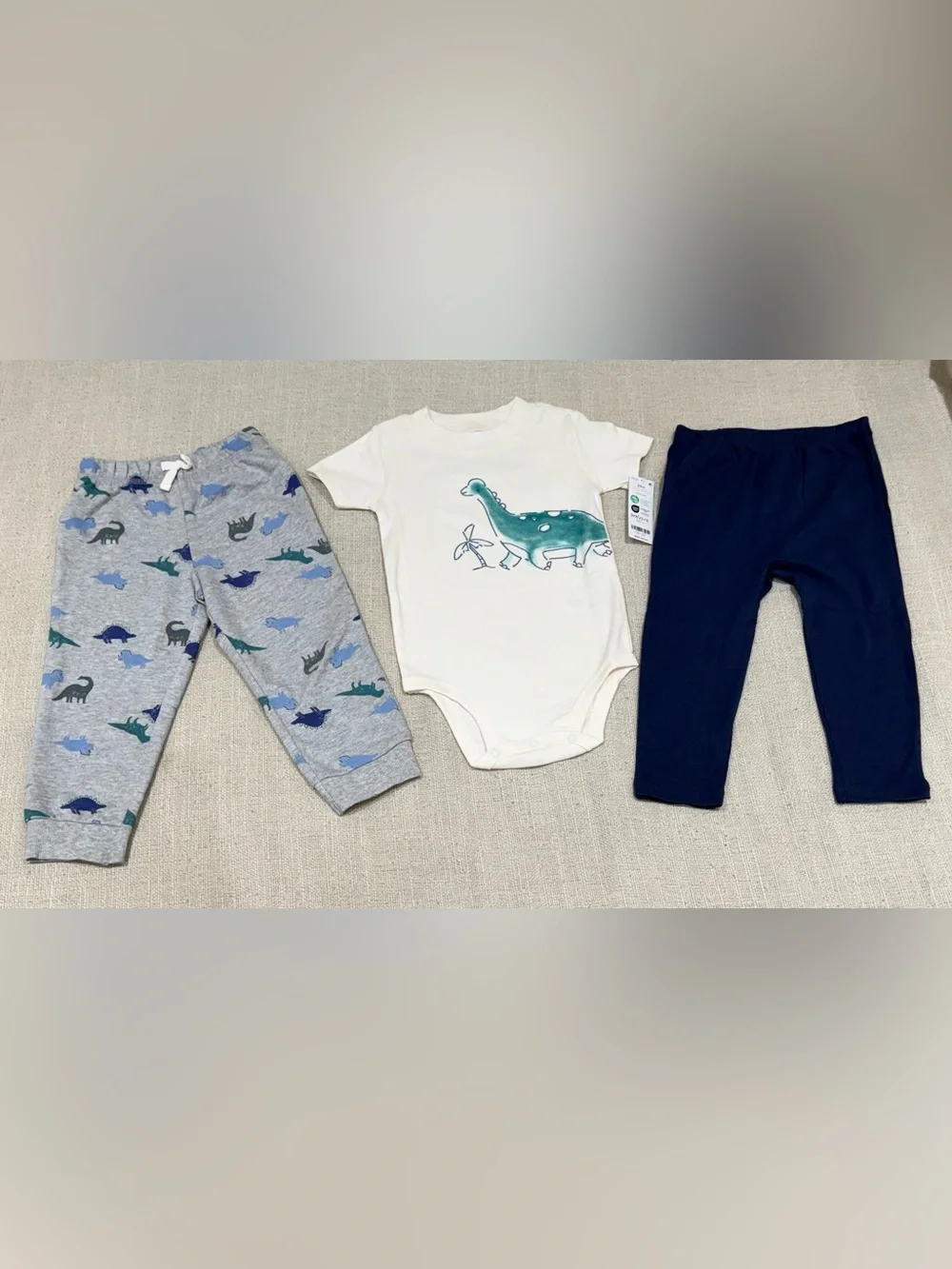Carter’s + Okie Dokie Baby Boy Dinosaur 3-Piece Bundle 24M